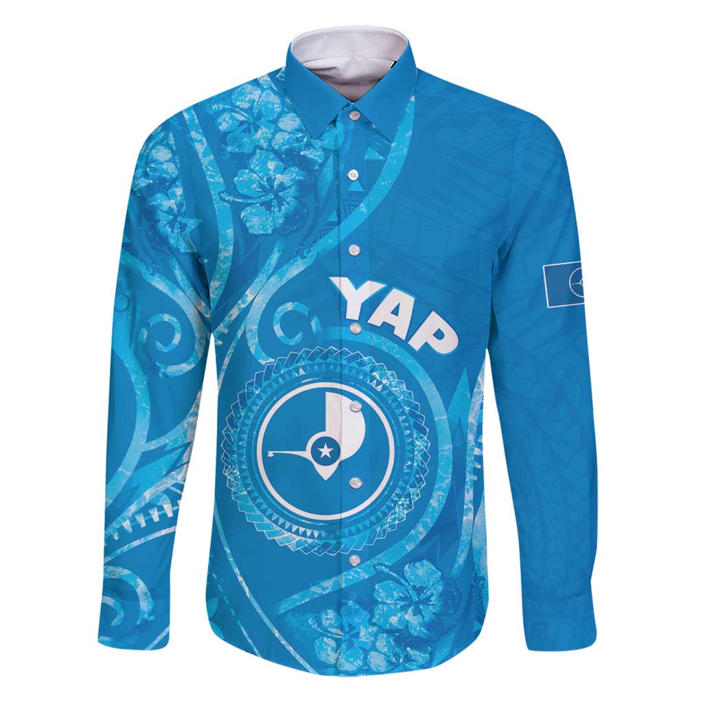 Personalised FSM Yap Family Matching Puletasi and Hawaiian Shirt Ocean Floral Pattern