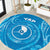 FSM Yap Round Carpet Ocean Floral Pattern