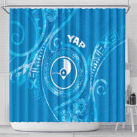 FSM Yap Shower Curtain Ocean Floral Pattern