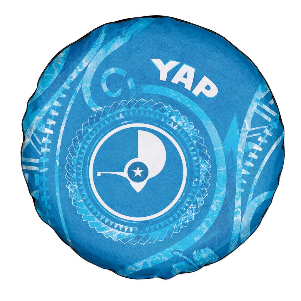 FSM Yap Spare Tire Cover Ocean Floral Pattern