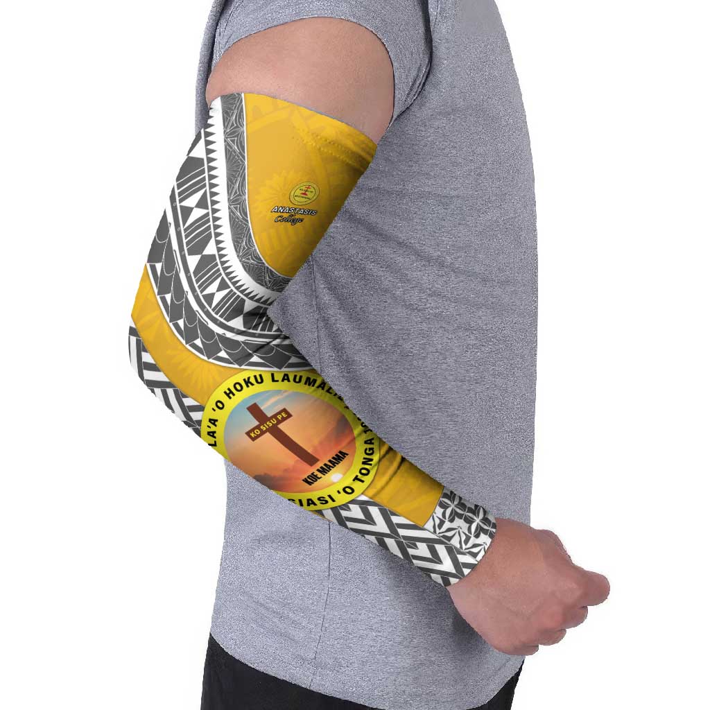 Personalised Anastasis College Arm Sleeves Tonga Unique Style LT05 - Polynesian Pride