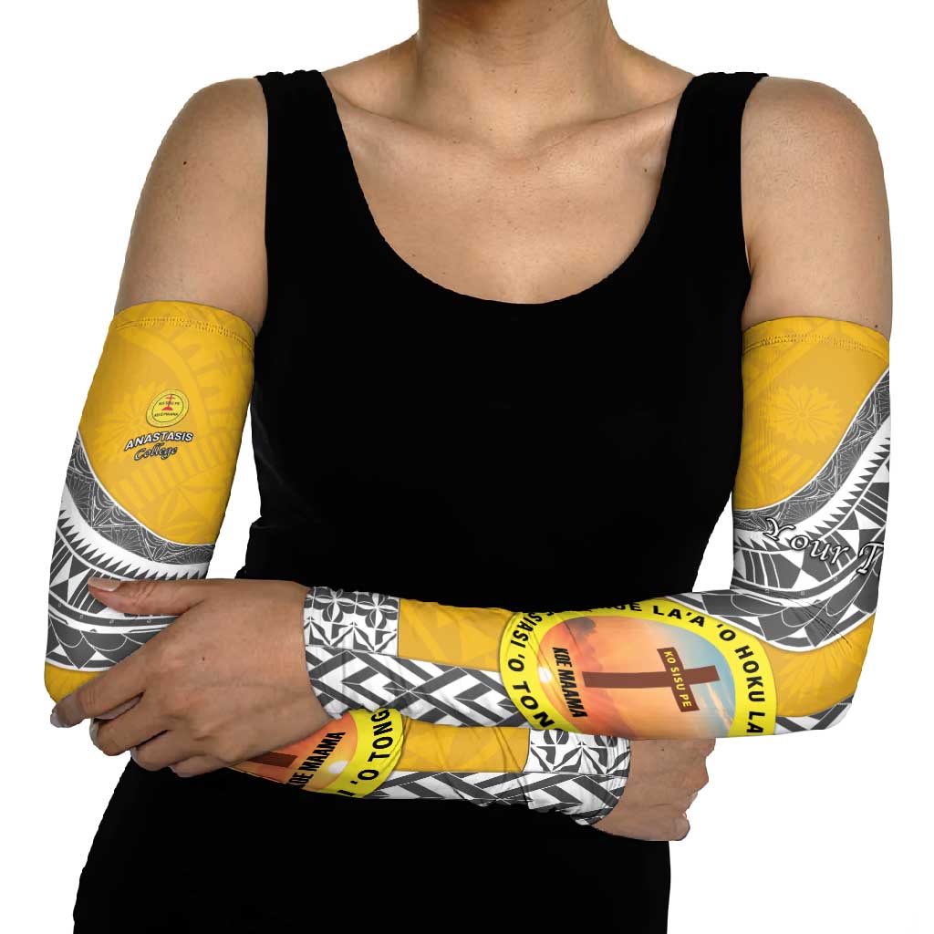 Personalised Anastasis College Arm Sleeves Tonga Unique Style LT05 - Polynesian Pride