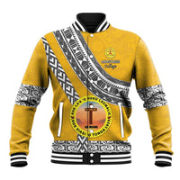Personalised Anastasis College Baseball Jacket Tonga Unique Style LT05 Unisex Yellow - Polynesian Pride