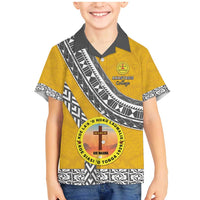Personalised Anastasis College Family Matching Mermaid Dress and Hawaiian Shirt Tonga Unique Style - Polynesian Pride