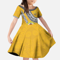 Personalised Anastasis College Family Matching Off The Shoulder Long Sleeve Dress and Hawaiian Shirt Tonga Unique Style - Polynesian Pride