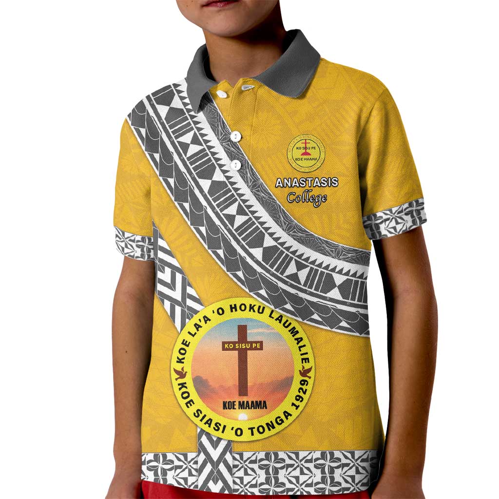 Personalised Anastasis College Kid Polo Shirt Tonga Unique Style - Polynesian Pride