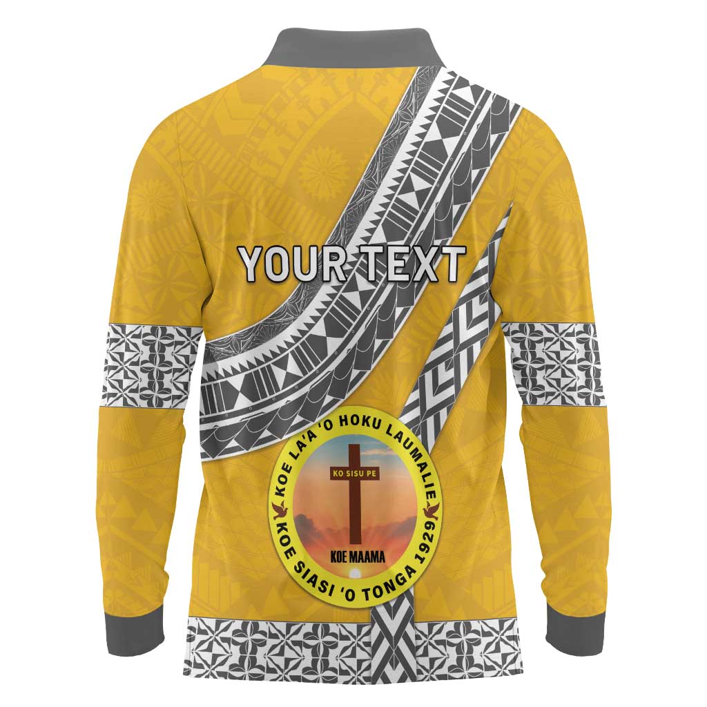 Personalised Anastasis College Long Sleeve Polo Shirt Tonga Unique Style LT05 - Polynesian Pride
