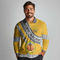 Personalised Anastasis College Long Sleeve Polo Shirt Tonga Unique Style LT05 - Polynesian Pride