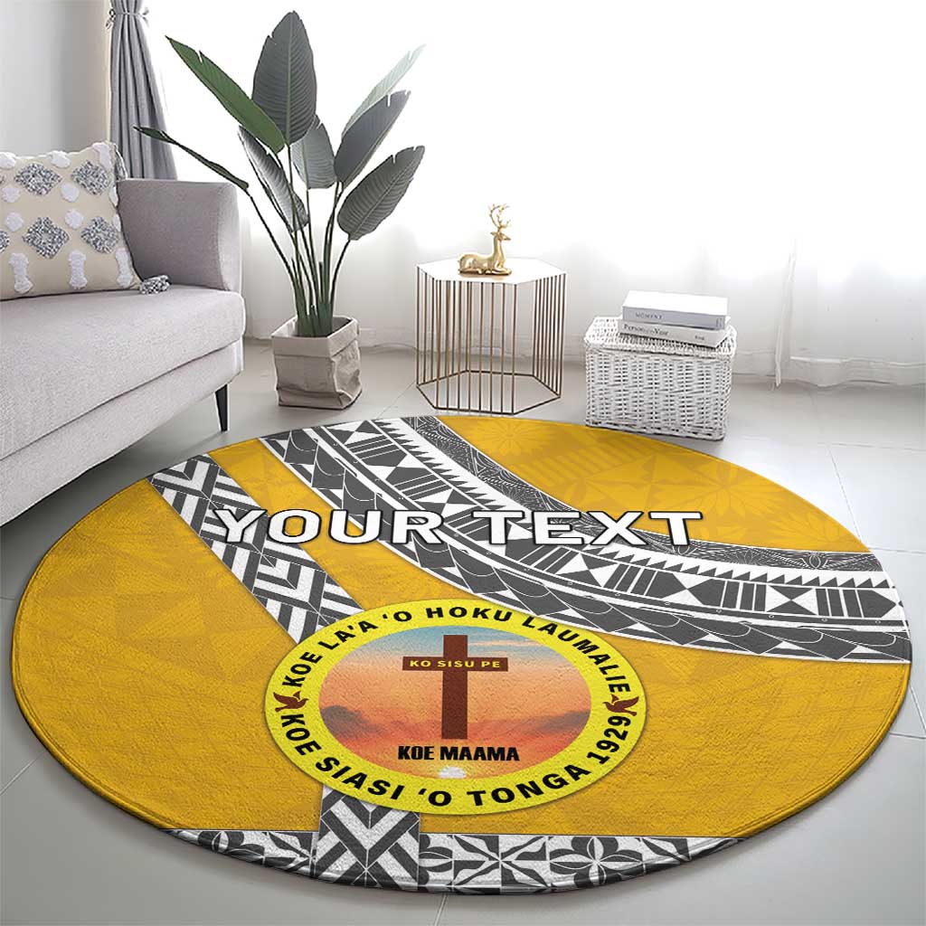 Personalised Anastasis College Round Carpet Tonga Unique Style - Polynesian Pride