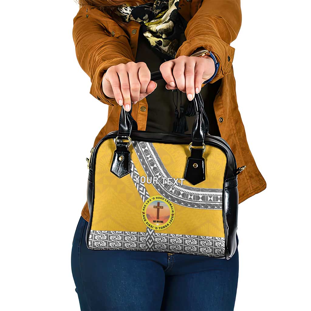 Personalised Anastasis College Shoulder Handbag Tonga Unique Style LT05 One Size Yellow - Polynesian Pride
