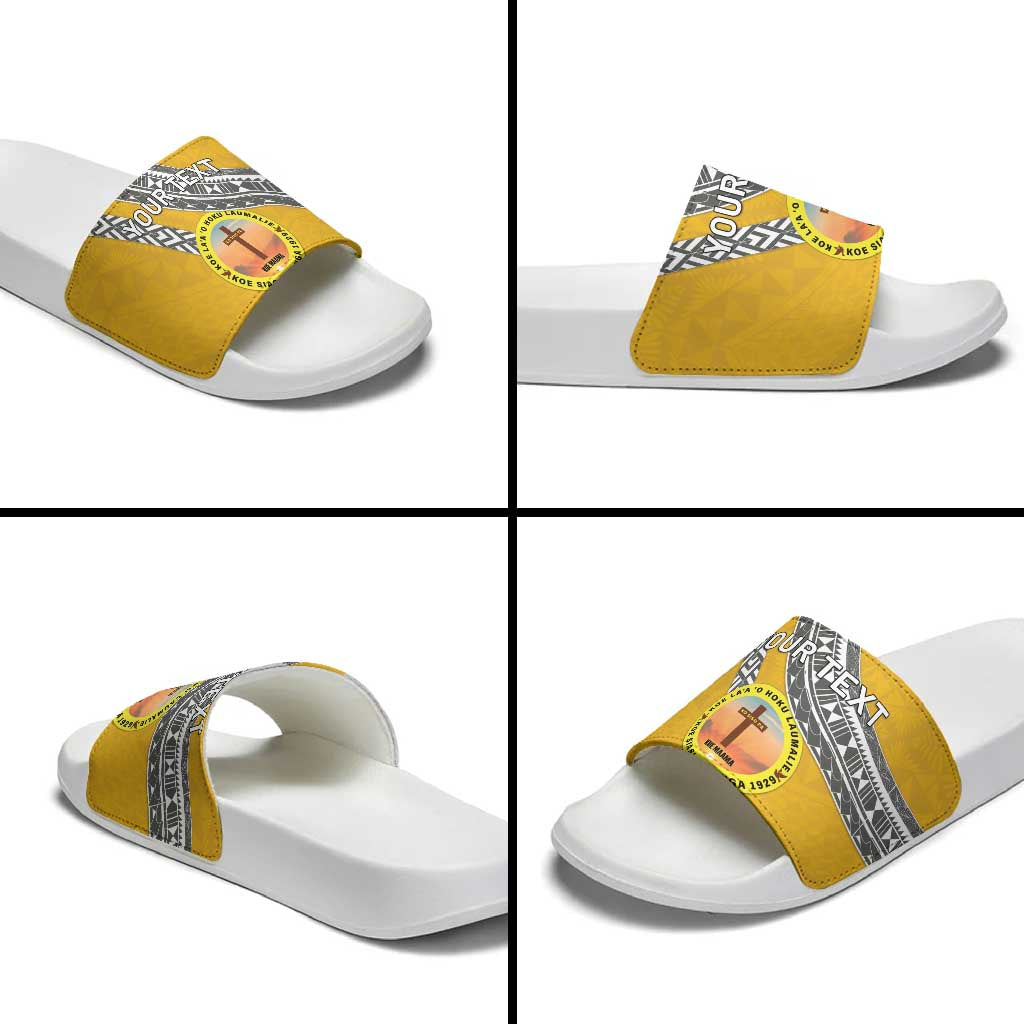 Personalised Anastasis College Slide Sandals Tonga Unique Style - Polynesian Pride