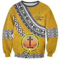 Personalised Anastasis College Sweatshirt Tonga Unique Style LT05 Unisex Yellow - Polynesian Pride