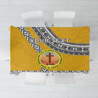 Personalised Anastasis College Tablecloth Tonga Unique Style LT05 Yellow - Polynesian Pride