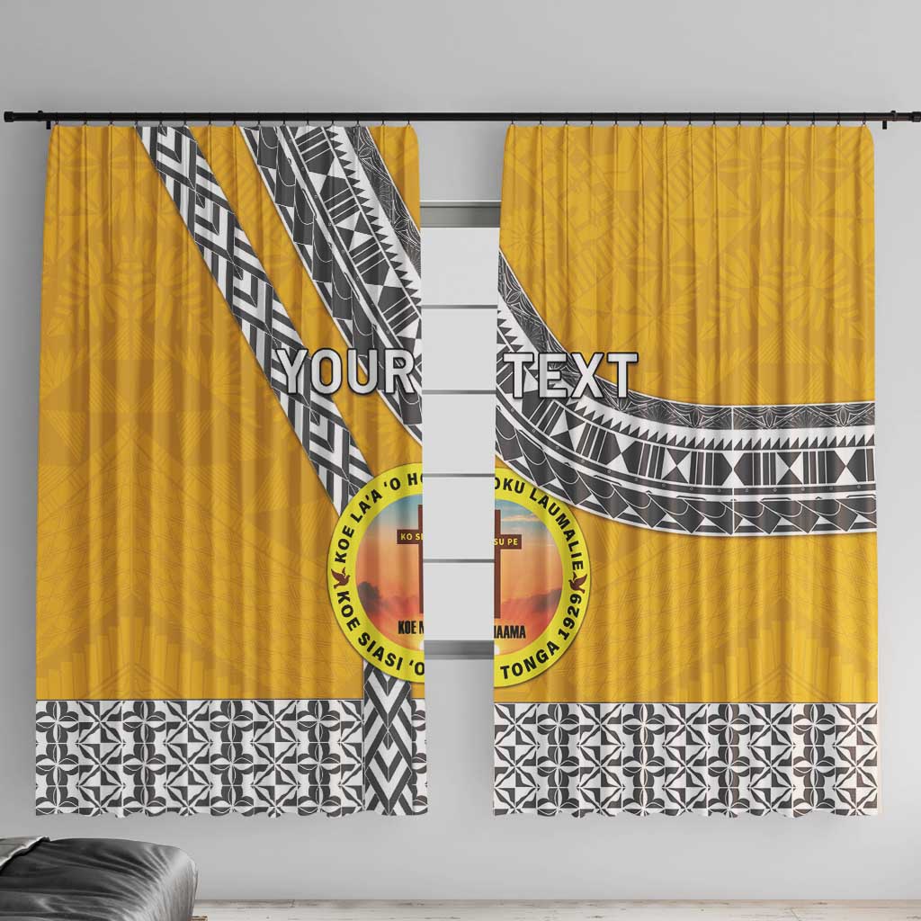 Personalised Anastasis College Window Curtain Tonga Unique Style - Polynesian Pride