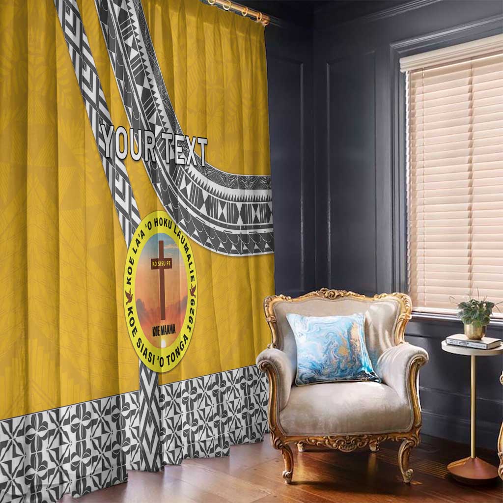 Personalised Anastasis College Window Curtain Tonga Unique Style - Polynesian Pride