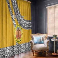 Personalised Anastasis College Window Curtain Tonga Unique Style - Polynesian Pride