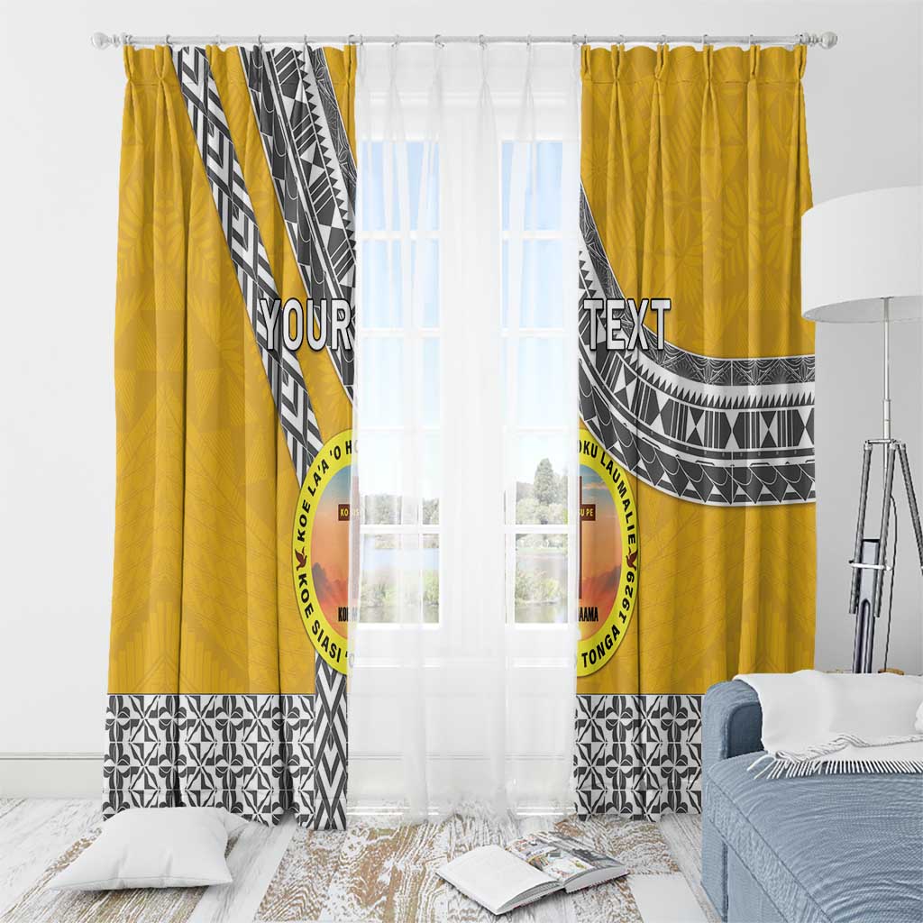 Personalised Anastasis College Window Curtain Tonga Unique Style - Polynesian Pride