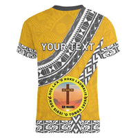 Personalised Anastasis College Women V-Neck T-Shirt Tonga Unique Style LT05 - Polynesian Pride