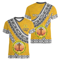 Personalised Anastasis College Women V-Neck T-Shirt Tonga Unique Style LT05 - Polynesian Pride