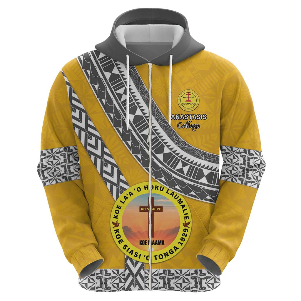 Personalised Anastasis College Zip Hoodie Tonga Unique Style LT05 - Polynesian Pride