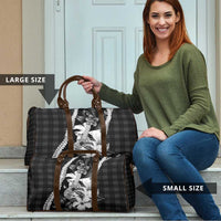 Hawaii Ukulele Travel Bag Tropical Flowers With Palaka Effect Black Version - Polynesian Pride