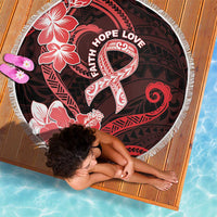 Heart Health Awareness Beach Blanket Warrior Wears Red Polynesian Style LT05 - Polynesian Pride