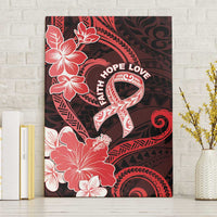 Heart Health Awareness Canvas Wall Art Warrior Wears Red Polynesian Style LT05 Without Frame Red - Polynesian Pride