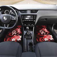 Heart Health Awareness Car Mats Warrior Wears Red Polynesian Style LT05 Set 2pcs - Front Red - Polynesian Pride