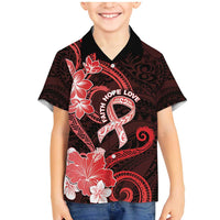 Heart Health Awareness Family Matching Mermaid Dress and Hawaiian Shirt Warrior Wears Red Polynesian Style