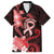 Heart Health Awareness Family Matching Summer Maxi Dress and Hawaiian Shirt Warrior Wears Red Polynesian Style