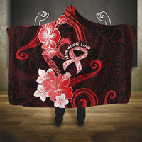Heart Health Awareness Hooded Blanket Warrior Wears Red Polynesian Style LT05 - Polynesian Pride
