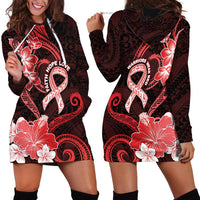 Heart Health Awareness Hoodie Dress Warrior Wears Red Polynesian Style LT05 - Polynesian Pride