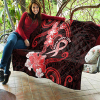Heart Health Awareness Quilt Warrior Wears Red Polynesian Style