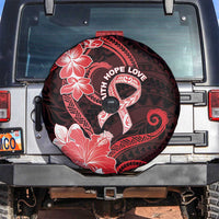 Heart Health Awareness Spare Tire Cover Warrior Wears Red Polynesian Style LT05 Red - Polynesian Pride