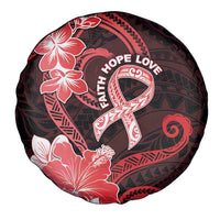Heart Health Awareness Spare Tire Cover Warrior Wears Red Polynesian Style LT05 - Polynesian Pride