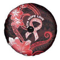 Heart Health Awareness Spare Tire Cover Warrior Wears Red Polynesian Style LT05 - Polynesian Pride