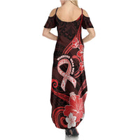 Heart Health Awareness Summer Maxi Dress Warrior Wears Red Polynesian Style LT05 - Polynesian Pride