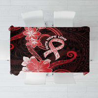 Heart Health Awareness Tablecloth Warrior Wears Red Polynesian Style LT05 Red - Polynesian Pride