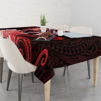 Heart Health Awareness Tablecloth Warrior Wears Red Polynesian Style LT05 - Polynesian Pride
