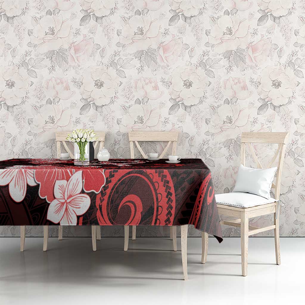 Heart Health Awareness Tablecloth Warrior Wears Red Polynesian Style LT05 - Polynesian Pride