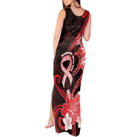 Heart Health Awareness Tank Maxi Dress Warrior Wears Red Polynesian Style LT05 - Polynesian Pride