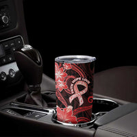 Heart Health Awareness Tumbler Cup Warrior Wears Red Polynesian Style LT05 - Polynesian Pride