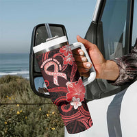 Heart Health Awareness Tumbler With Handle Warrior Wears Red Polynesian Style LT05 - Polynesian Pride