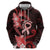 Heart Health Awareness Zip Hoodie Warrior Wears Red Polynesian Style
