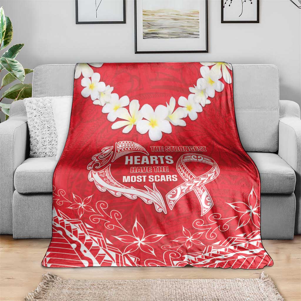 Heart Health Awareness Blanket Polynesian Red Ribbon LT05 - Polynesian Pride