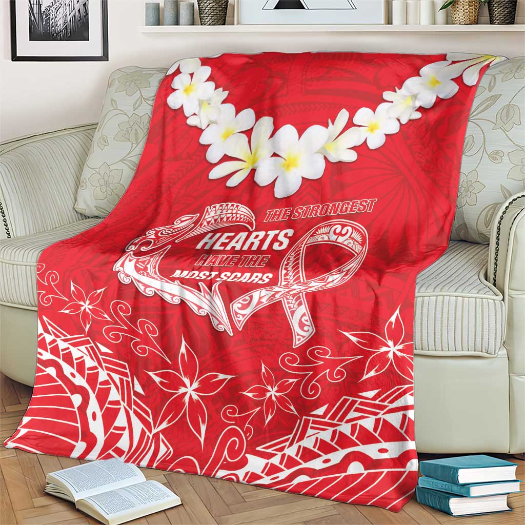 Heart Health Awareness Blanket Polynesian Red Ribbon LT05 - Polynesian Pride