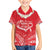 Heart Health Awareness Family Matching Off Shoulder Short Dress and Hawaiian Shirt Polynesian Red Ribbon