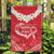 Heart Health Awareness Garden Flag Polynesian Red Ribbon