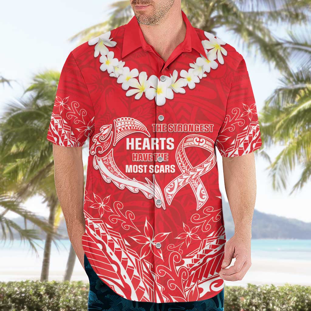 Heart Health Awareness Hawaiian Shirt Polynesian Red Ribbon LT05 - Polynesian Pride