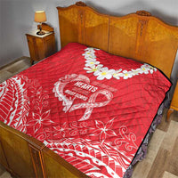 Heart Health Awareness Quilt Polynesian Red Ribbon